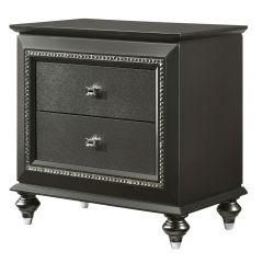 ACME KAITLYN METALLIC GRAY NIGHTSTAND