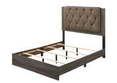 ACME AVANTIKA FABRIC & RUSTIC GRAY OAK EK BED