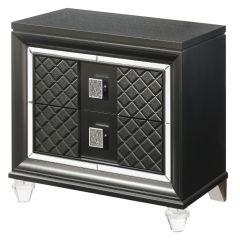 ACME SAWYER METALLIC GRAY NIGHTSTAND