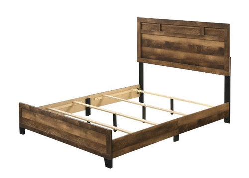 ACME MORALES RUSTIC OAK FINISH QUEEN BED