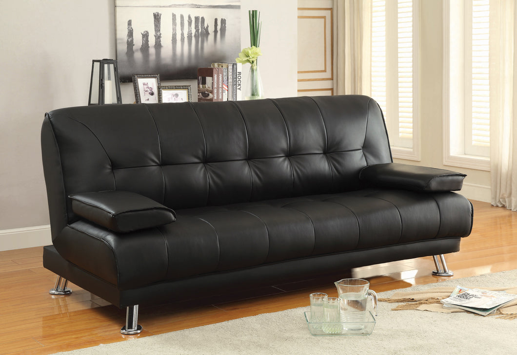 COASTER LIVING-ROOM PIERRE TUFTED UPHOLSTERED SOFA BED BLACK