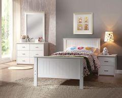 ACME BUNGALOW WHITE FINISH TWIN BED