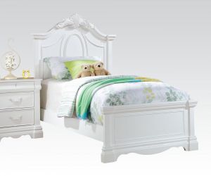 ACME ESTRELLA WHITE FINISH TWIN BED