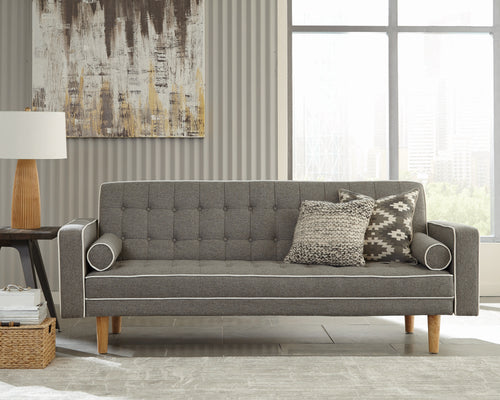 COASTER LIVING-ROOM LASSEN TUFTED UPHOLSTERED SOFA BED GREY