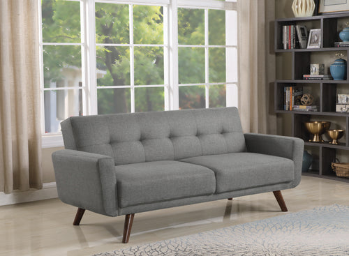 COASTER LIVING-ROOM HILDA TUFTED UPHOLSTERED SOFA BED GREY