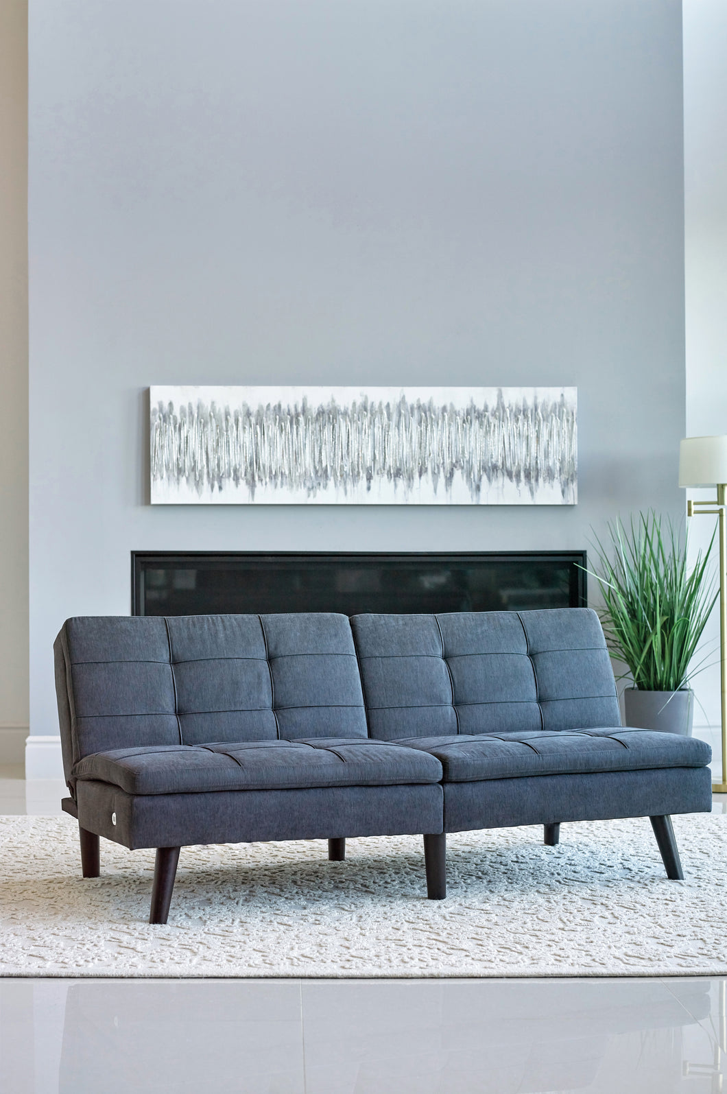 COASTER LIVING-ROOM GREELEY FOLDABLE SPLIT BACK SOFA BED GREY