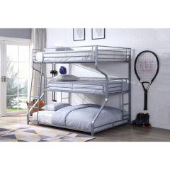 ACME CAIUS II SILVER FINISH FULL/TWIN/QUEEN BUNK BED