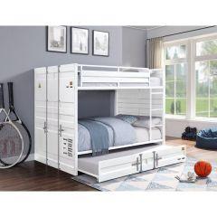 ACME CARGO WHITE FINISH FULL/FULL BUNK BED