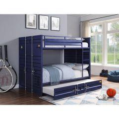ACME CARGO BLUE FINISH FULL/FULL BUNK BED