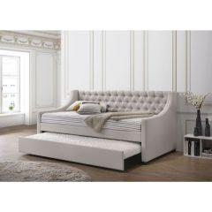 ACME LIANNA FOG FABRIC DAYBED W/TRUNDLE (TWIN)