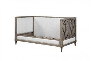 ACME ARTESIA TAN FABRIC & SALVAGED NATURAL FINISH DAYBED (TWIN)