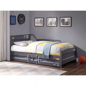 ACME CARGO GUNMETAL FINISH DAYBED W/TRUNDLE (TWIN)