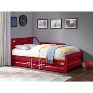 ACME CARGO RED FINISH DAYBED W/TRUNDLE (TWIN)