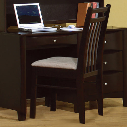 COASTER BEDROOM PHOENIX SLAT BACK CHAIR LIGHT BROWN AND CAPPUCCINO