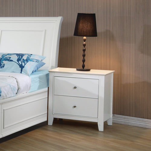 COASTER BEDROOM SELENA 2-DRAWER NIGHTSTAND WHITE