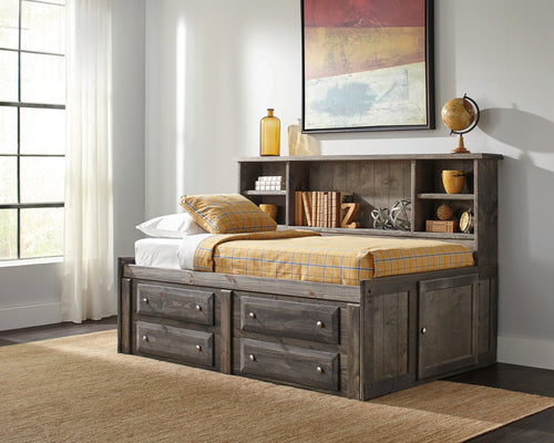 COASTER BEDROOM WRANGLE HILL TWIN STORAGE DAYBED GUN SMOKE