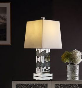 ACME NORALIE MIRRORED & FAUX DIAMONDS TABLE LAMP