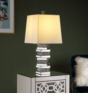 ACME NORALIE MIRRORED & FAUX DIAMONDS TABLE LAMP