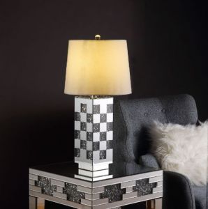 ACME NORALIE MIRRORED & FAUX DIAMONDS TABLE LAMP