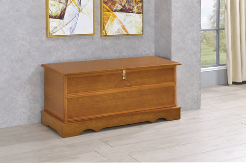 COASTER OFFICE-ACCESSORY RECTANGULAR CEDAR CHEST HONEY