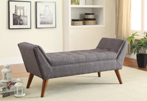 COASTER OFFICE-ACCESSORY FLARED ARM BENCH GREY AND BROWN
