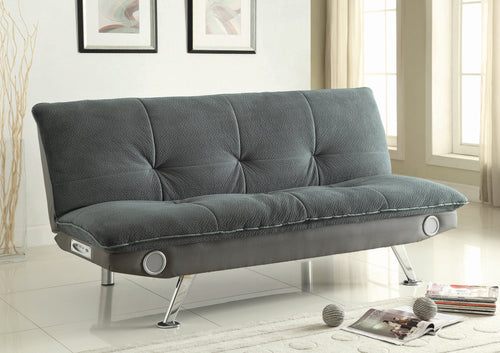 COASTER LIVING-ROOM ODEL UPHOLSTERED SOFA BED WITH BLUETOOTH SPEAKERS GREY