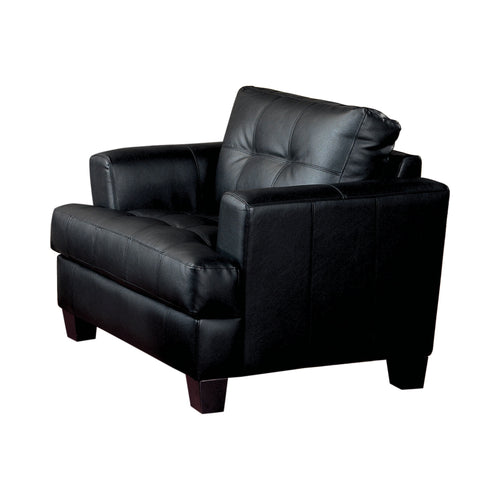 COASTER LIVING-ROOM SAMUEL CUSHION BACK CHAIR BLACK