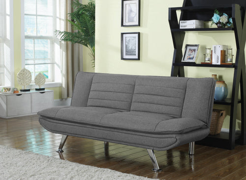 COASTER LIVING-ROOM JULIAN UPHOLSTERED SOFA BED WITH PILLOW-TOP SEATING GREY