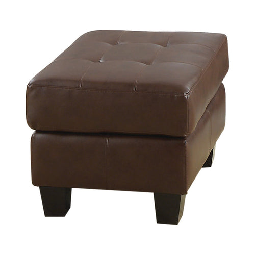 COASTER LIVING-ROOM SAMUEL TUFTED OTTOMAN DARK BROWN