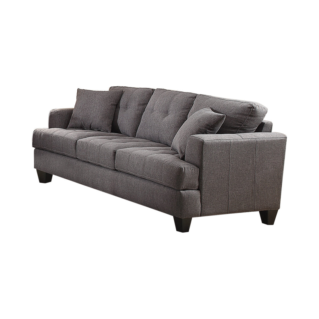 COASTER LIVING-ROOM SAMUEL TUFTED SOFA CHARCOAL