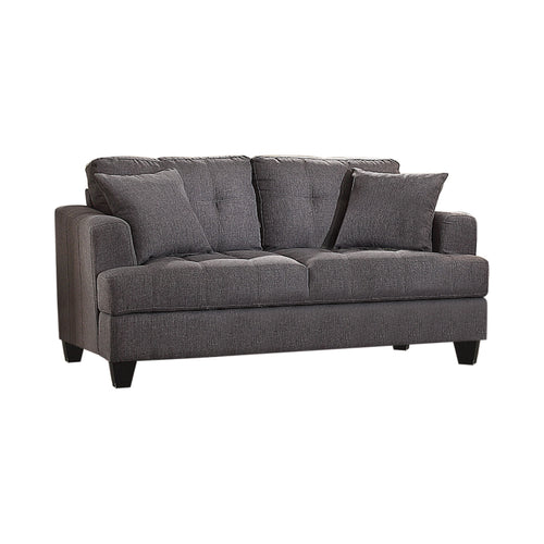 COASTER LIVING-ROOM SAMUEL TUFTED LOVESEAT CHARCOAL