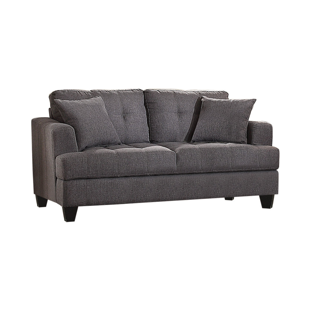 COASTER LIVING-ROOM SAMUEL TUFTED LOVESEAT CHARCOAL