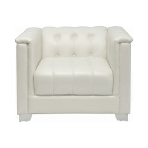 COASTER LIVING-ROOM CHAVIANO TUFTED UPHOLSTERED CHAIR PEARL WHITE