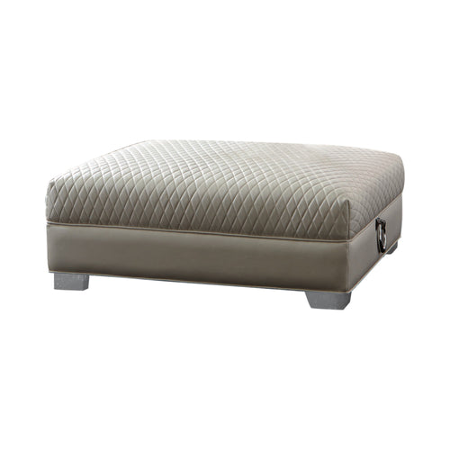 COASTER LIVING-ROOM CHAVIANO UPHOLSTERED OTTOMAN PEARL WHITE