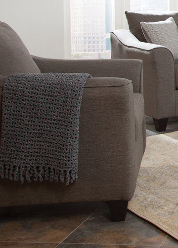 COASTER LIVING-ROOM SALIZAR FLARED ARM CHAIR GREY