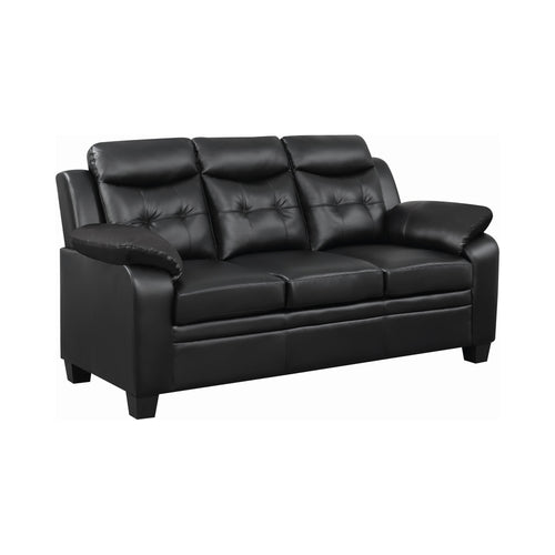 COASTER LIVING-ROOM FINLEY TUFTED UPHOLSTERED SOFA BLACK