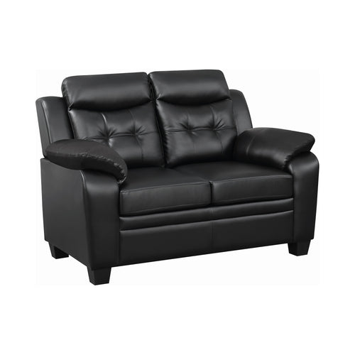 COASTER LIVING-ROOM FINLEY TUFTED UPHOLSTERED LOVESEAT BLACK