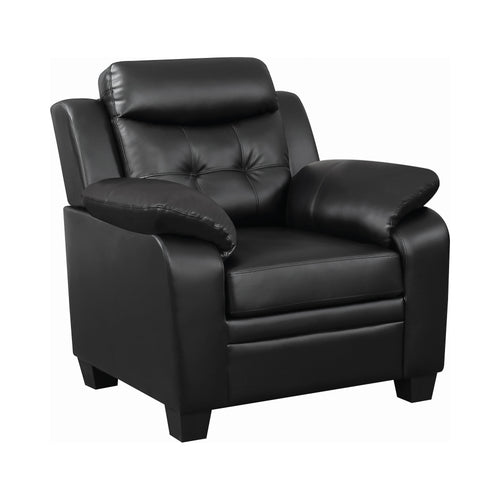 COASTER LIVING-ROOM FINLEY TUFTED UPHOLSTERED CHAIR BLACK