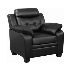 COASTER LIVING-ROOM FINLEY TUFTED UPHOLSTERED CHAIR BLACK