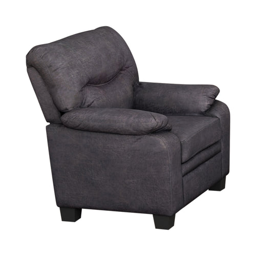 COASTER LIVING-ROOM MEAGAN PILLOW TOP ARMS UPHOLSTERED CHAIR CHARCOAL