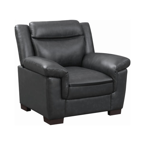 COASTER LIVING-ROOM ARABELLA PILLOW TOP UPHOLSTERED CHAIR GREY