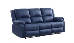 ACME ZURIEL BLUE PU POWER MOTION SOFA W/USB