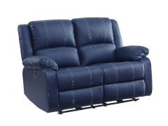 ACME ZURIEL BLUE PU POWER MOTION LOVESEAT W/USB