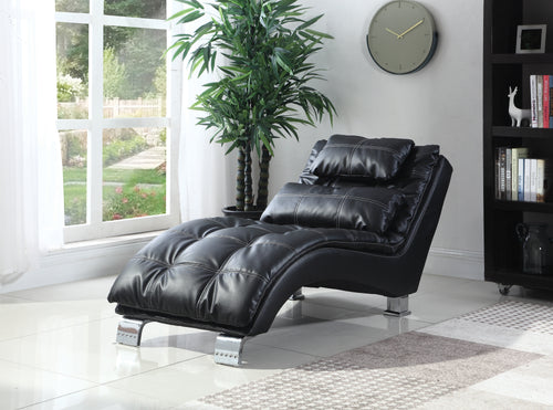 COASTER OFFICE-ACCESSORY DILLESTON UPHOLSTERED CHAISE BLACK