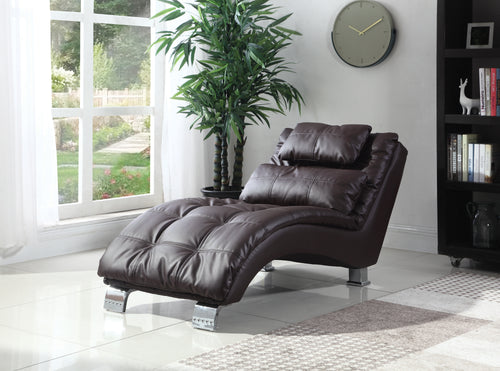 COASTER OFFICE-ACCESSORY DILLESTON UPHOLSTERED CHAISE BROWN