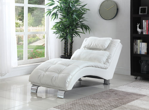 COASTER OFFICE-ACCESSORY DILLESTON UPHOLSTERED CHAISE WHITE