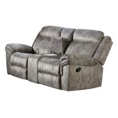 ACME ZUBAIDA TWO TONE GRAY VELVET MOTION LOVESEAT & CONSOLE W/USB