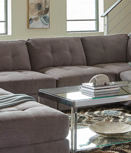 COASTER LIVING-ROOM CLAUDE TUFTED CUSHION BACK ARMLESS CHAIR DOVE