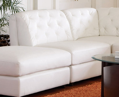 COASTER LIVING-ROOM QUINN TUFTED BACK ARMLESS CHAIR WHITE