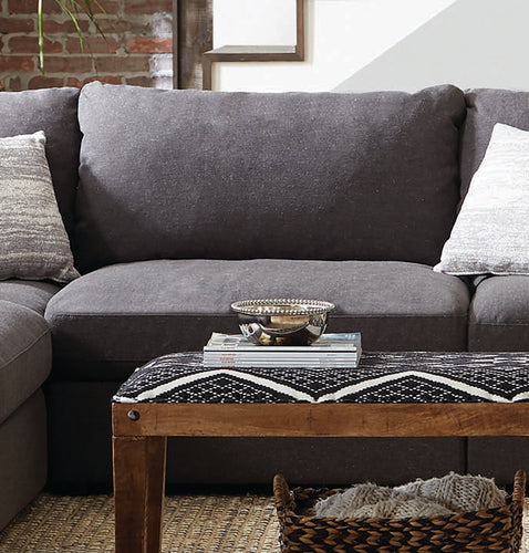 COASTER LIVING-ROOM SERENE UPHOLSTERED ARMLESS CHAIR CHARCOAL